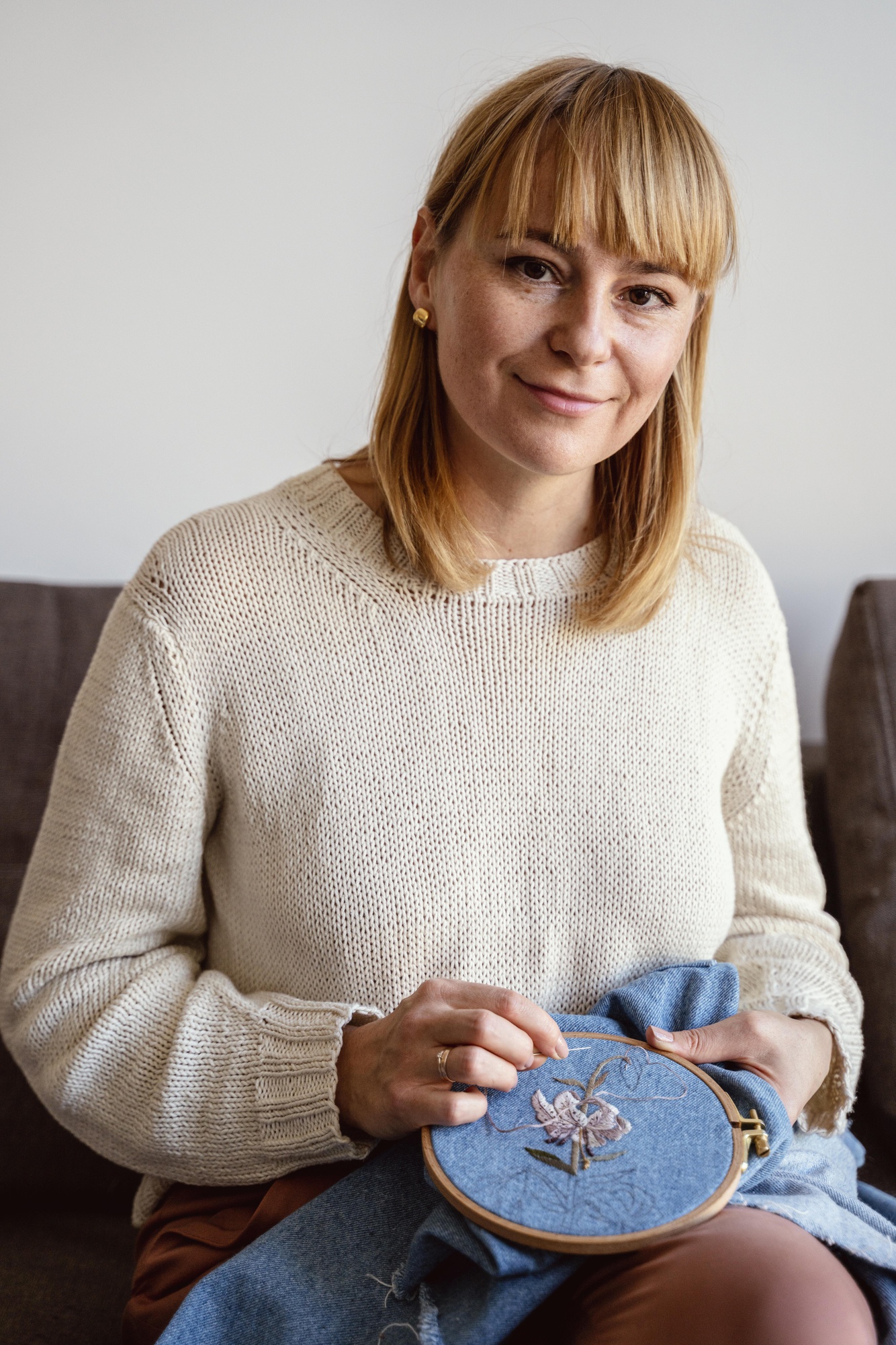 Portrait of lead embroiderer